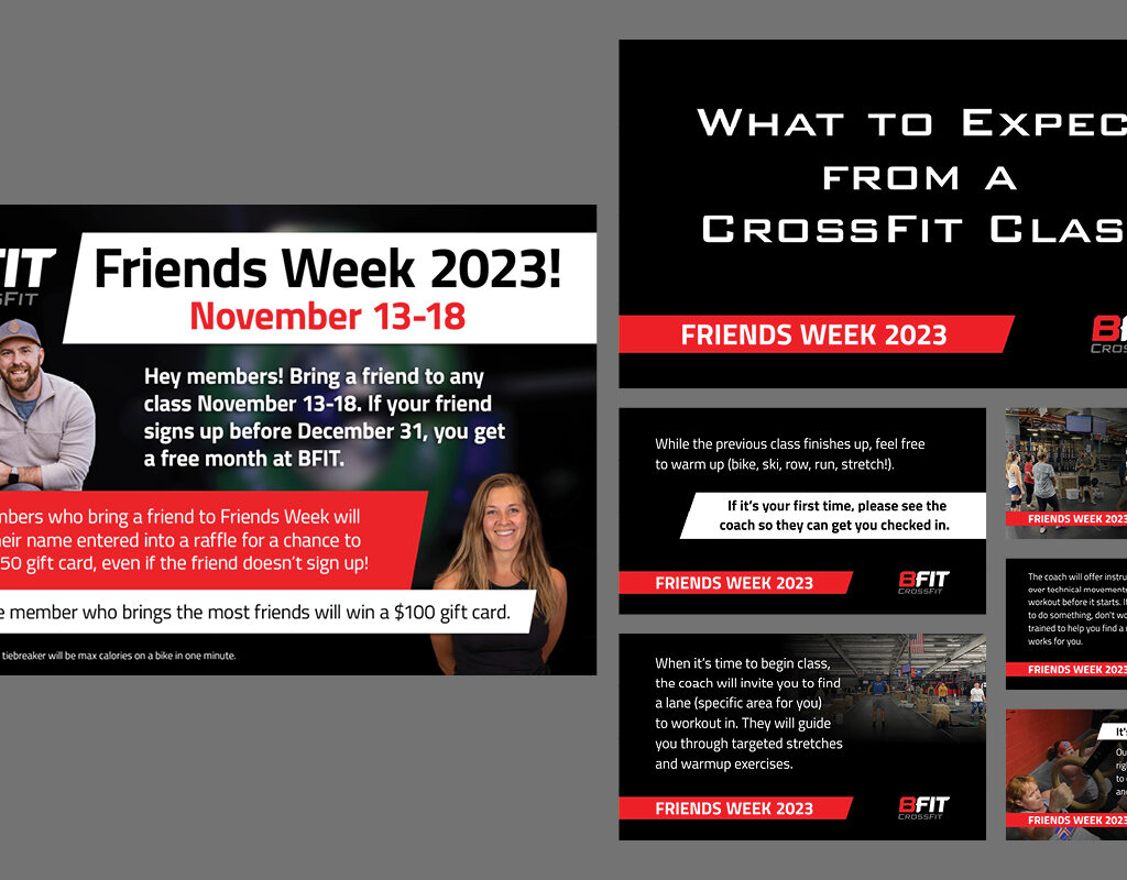 BFIT Friends Week Graphics