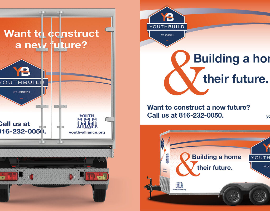 YouthBuild Truck Wrap and Yard Sign