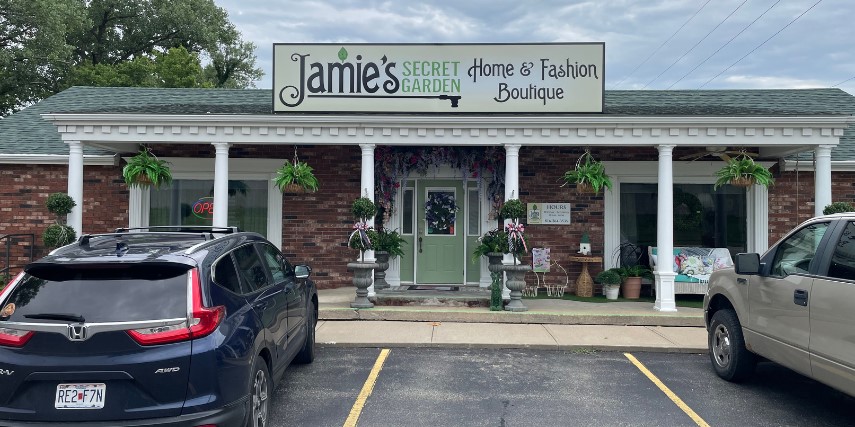 Store front of Jamie's Secret Garden.