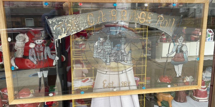 The front window of The Cabbage Roll Deli, located in St. Joseph, Missouri. 
